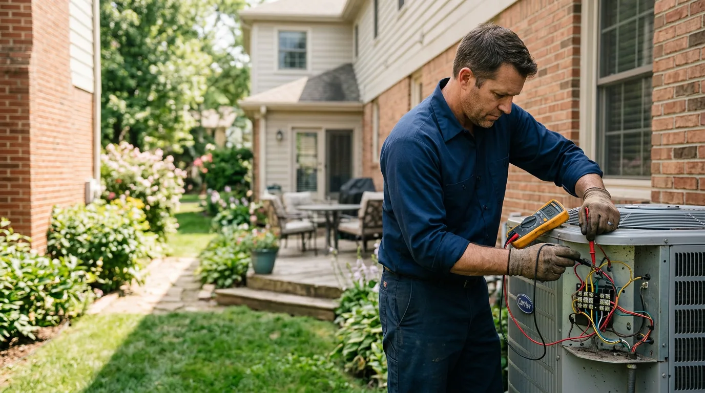 HVAC technician working near San Mateo, FL